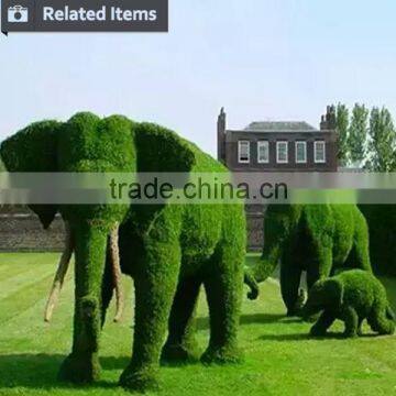 Artificial Milan Grass Topiary Swan Plant Statue Animal for Garden Decoration photo-3