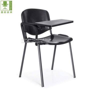 Conference Fabric Stackable Student Chair With Writing Tablet/ Classroom Chair With Writing Pad photo-5