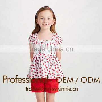 OEM girls clothes,christmas kids clothing sets