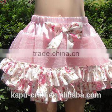 2015 New Pattern Design Printed Cotton Baby Kids Wear Mini Skirts photo-4