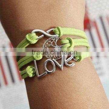 New Design Hot High Grade Jewelry Letters Leather Bracelet for Women photo-5