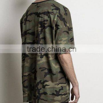 China Manufacture High Quality Camouflage T Shirt for Men Loose Fit Green Camo T-Shirt Cheap Wholesale Short Sleeve Camo Tee photo-2