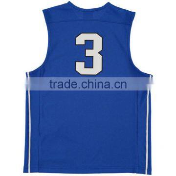Custom Latest Blue Design Cheap Wholesale Basketball Jersey Uniform SportsWear Dry Fit Performance Basketball Clothes photo-2