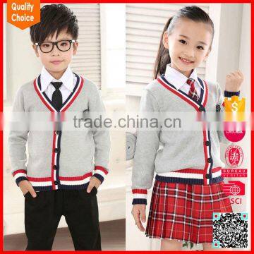 2017 v neck wool acrylic cardigan school brand uniform photo