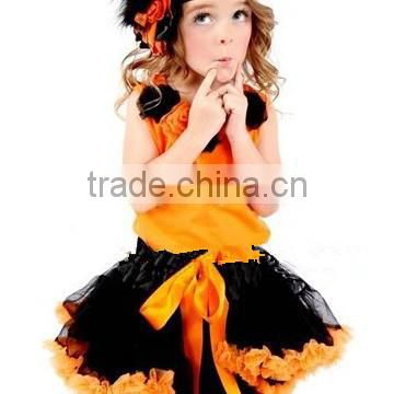 halloween girls costume pettiskirt set with tank top