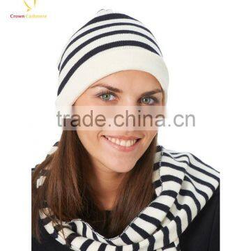 Hot Sale Ladies Winter Knit Cashmere Beanie Hats