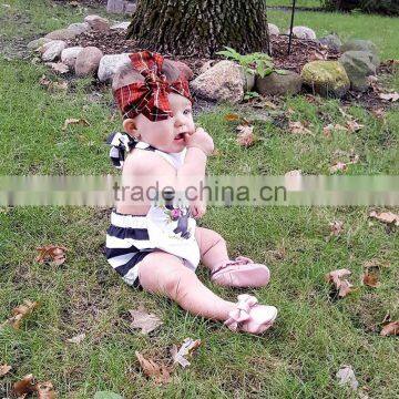 S33501W Girl Flower Romper Cotton Floral Jumpsuit Outfits 2017 Summer Clothing photo-4