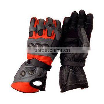 top quality cow leather motorbike gloves