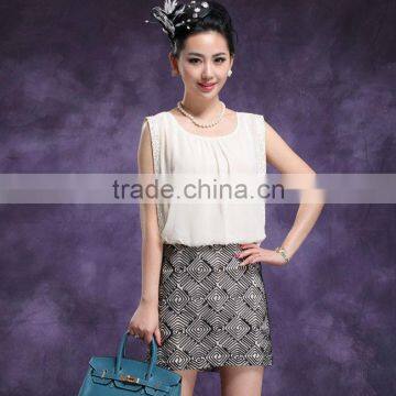 Newest Elegant Chiffon Beads Suumer Ladies Dresses