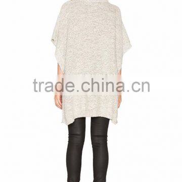 Latest Design Side Slits Women Poncho Fashion Hooded Poncho 2017 photo-4