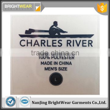 China cheap high elasticity main label on garments heat transfer logo