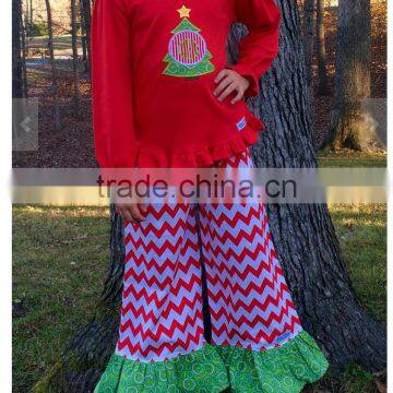 Factory prices are wholesale new design Christmas girl suit fashionable Christmas tree patterned Christmas suit