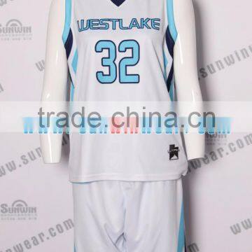 2016 Best Sublimation 100% Polyester Basketball Jersey Custom Logo Design Latest Basketball Jersey photo-6