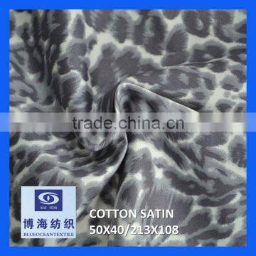 cotton satin print fabric