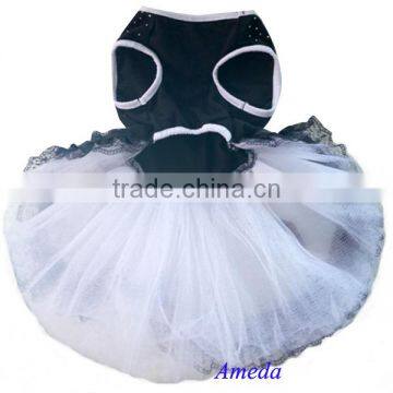 Black White Lace Bling Bling Princess Party Dress Pet Small Dog Clothes XS S M L photo-2