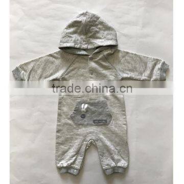 Infants & Toddlers Age Group Baby Hooded Romper and 100% Cotton 100% Cotton Yarn Dye French Terry Baby Jumpsuit photo-2