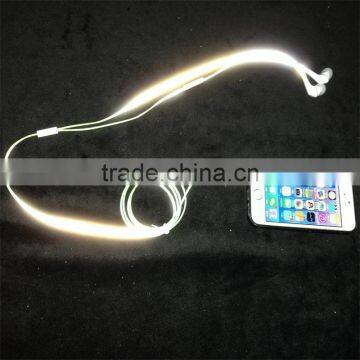 Luminous Type Reflective Headphones Line / Glow in the Dark Ear Hanging Headphone Cable Promotional photo-5