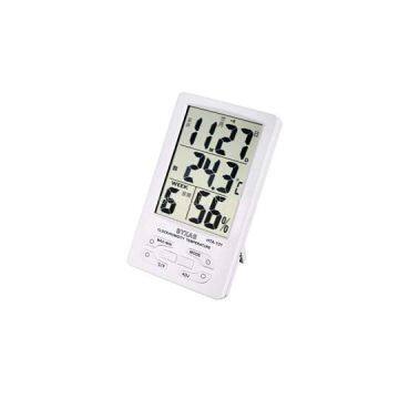 BYXAS Digital Thermo-Humidity Meter With Clock, Calendar, Alarm HTA-101