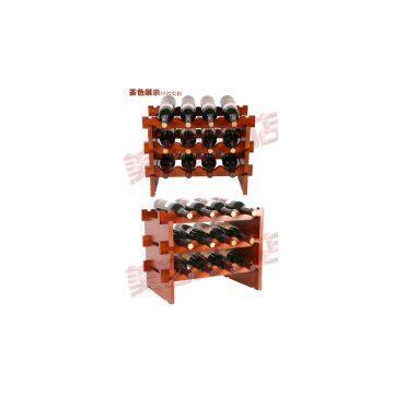 wooden wine rack