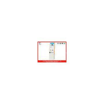 Orange Steel Bill Payment Kiosk Self-service , Water-proof Kiosk