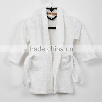 Hot Selling 100% Terry Velour White Baby Bathrobe