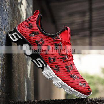 music note printed men jogging travelling basketball shoes/ forest kbd jogging causual sneakers casual athletic sports trainer