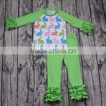 Yawoo bunny patterns raglan outfits factory outlet children clothing baby clothes european