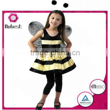 Hot selling high quality girls Halloween costume party dress with fairy wings princess costume