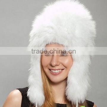 YR304 Fashion 2015 Natural Raccoon Women Winter Fur Hat