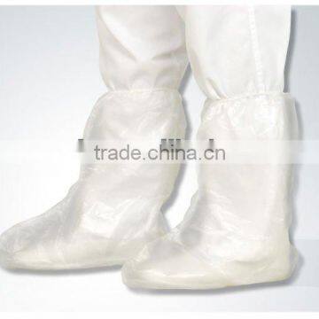 Disposable waterproof PP nonwoven/PP PE/PE plastic rain boot cover with elastic side/tie on