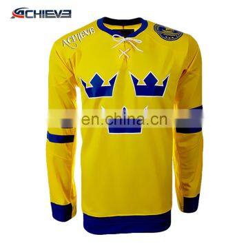 custom sublimation printing hockey jersey/ oversized ice hockey jersey