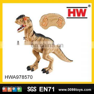 Hot selling infra-red plastic rc dinosaur robot with sound & light