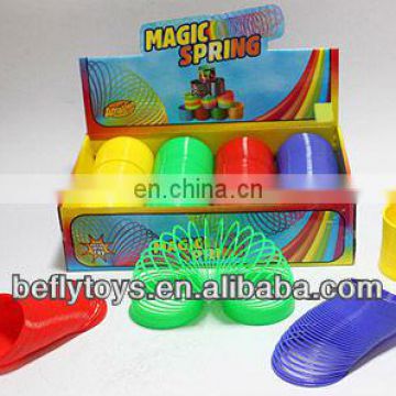 Dia 7.6cm 4 color mix bright pure color spring toy plastic slinky