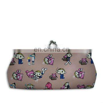 2017 Custom Printed PU Leather Clip Purses for Ladies