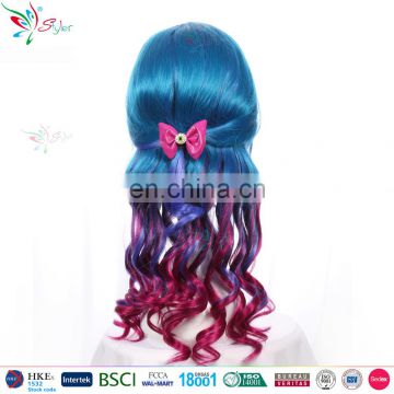 top fashionable synthetic hair deep purple wig cosplay anime wigs