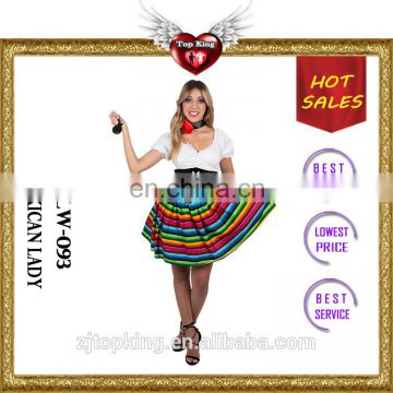 New Arrivals Carnival Sexy Casual Dress Halloween Mexican Lady Costumes for Female Adult