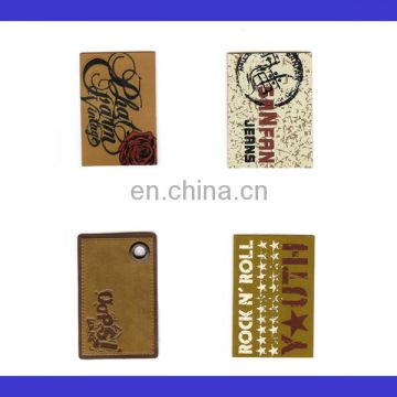 2015 fashion custom embossed leather patch