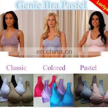 As Seen On TV 3pcs/set 9 Colors Seamless Push Up Pad Bra Sport Genie Bra S-3XL