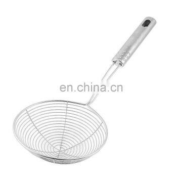 Round framed stainless steel mesh wire skimmer