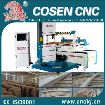 wood stair railing by cnc wood curve band saw machine from COSEN CNC