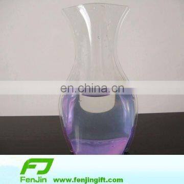 plastic reusable fold pvc vase