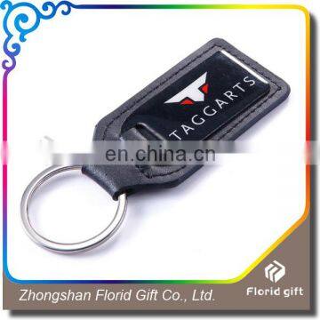 Company Anniversary Gifts PU Leather Metal Keychain Leather Fob With Custom Logo photo-5