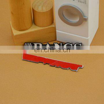 embossed aluminum casting logo,3d stick label