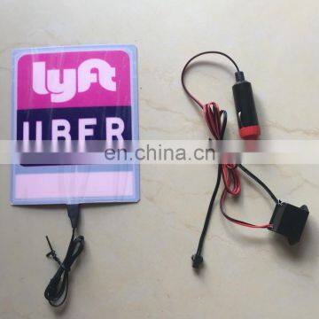 2017 new EL Backlight panel, uber light panel car sticker with 12V inverter for cigarette port