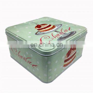 Custom square small gift metal chocolates biscuits cookies cake tin