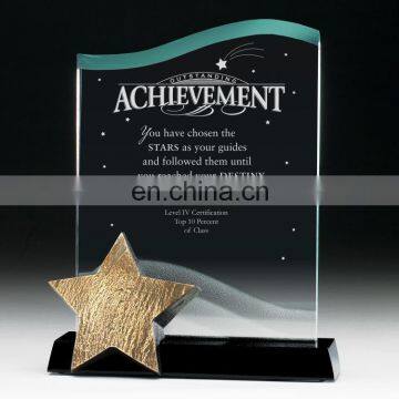 Customized cheap glass trophy award