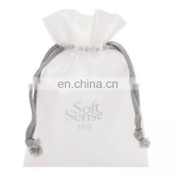 Custom plastic clear pvc vinyl sheer drawstring makeup pouch bag for toiletry