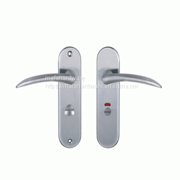 Solid stainless steel handle with plate