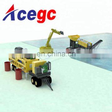 River bank using Gold mining dredge boat equipment for sale