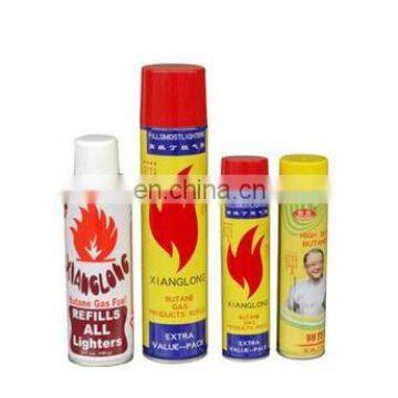 2017 hot sale butane lighter gas refill 250ml